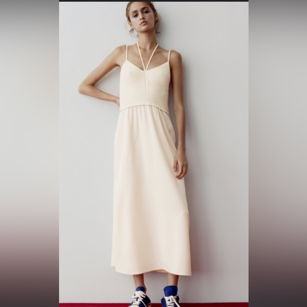 Never worn Zara crochet midi dress